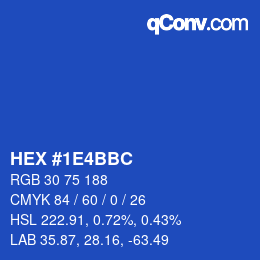 Color code: HEX #1E4BBC | qconv.com