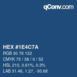 Color code: HEX #1E4C7A | qconv.com