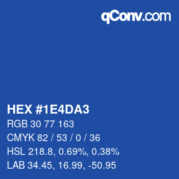 Color code: HEX #1E4DA3 | qconv.com