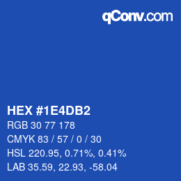 Color code: HEX #1E4DB2 | qconv.com
