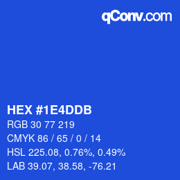 カラーコード: HEX #1E4DDB | qconv.com