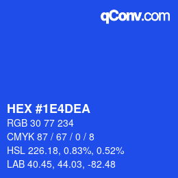 Color code: HEX #1E4DEA | qconv.com