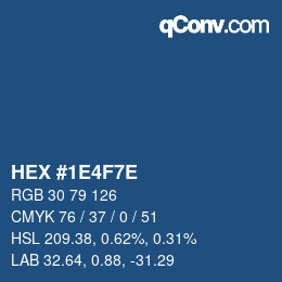 Color code: HEX #1E4F7E | qconv.com