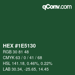 Color code: HEX #1E5130 | qconv.com