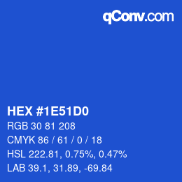 Color code: HEX #1E51D0 | qconv.com