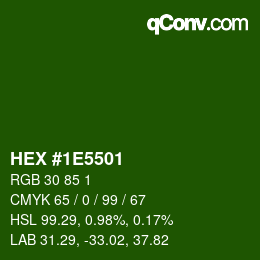 Color code: HEX #1E5501 | qconv.com