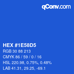 Color code: HEX #1E58D5 | qconv.com