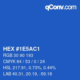 Color code: HEX #1E5AC1 | qconv.com