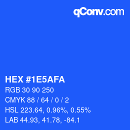 Color code: HEX #1E5AFA | qconv.com