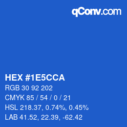 Color code: HEX #1E5CCA | qconv.com