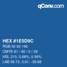 Color code: HEX #1E5D9C | qconv.com