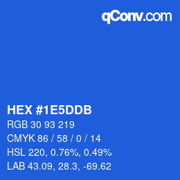 カラーコード: HEX #1E5DDB | qconv.com