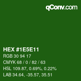 Color code: HEX #1E5E11 | qconv.com