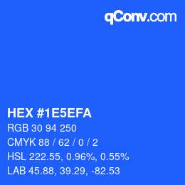 Color code: HEX #1E5EFA | qconv.com