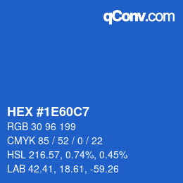 Color code: HEX #1E60C7 | qconv.com