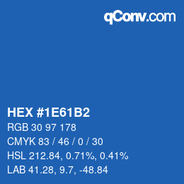 Color code: HEX #1E61B2 | qconv.com