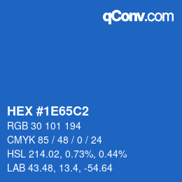 Color code: HEX #1E65C2 | qconv.com