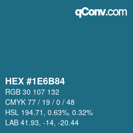Color code: HEX #1E6B84 | qconv.com