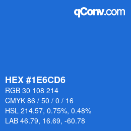 Color code: HEX #1E6CD6 | qconv.com
