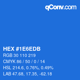カラーコード: HEX #1E6EDB | qconv.com
