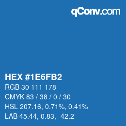 カラーコード: HEX #1E6FB2 | qconv.com