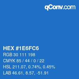 Color code: HEX #1E6FC6 | qconv.com