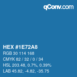 Color code: HEX #1E72A8 | qconv.com