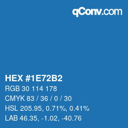 Color code: HEX #1E72B2 | qconv.com