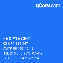 カラーコード: HEX #1E73F7 | qconv.com