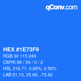 Color code: HEX #1E73F9 | qconv.com