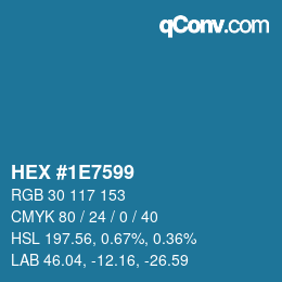 Color code: HEX #1E7599 | qconv.com