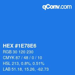 Color code: HEX #1E78E6 | qconv.com