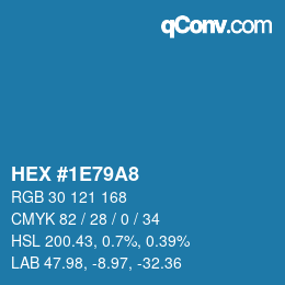 Color code: HEX #1E79A8 | qconv.com
