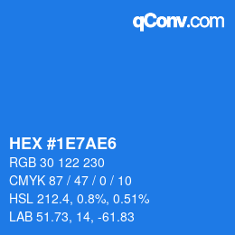 Color code: HEX #1E7AE6 | qconv.com