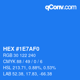 カラーコード: HEX #1E7AF0 | qconv.com
