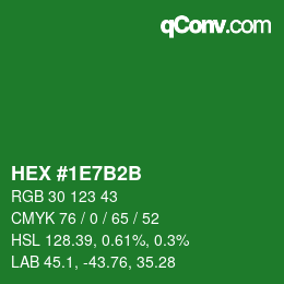 カラーコード: HEX #1E7B2B | qconv.com