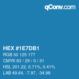 カラーコード: HEX #1E7DB1 | qconv.com