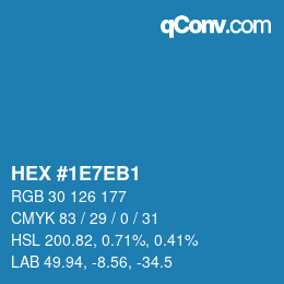 Color code: HEX #1E7EB1 | qconv.com