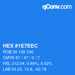 Color code: HEX #1E7EEC | qconv.com