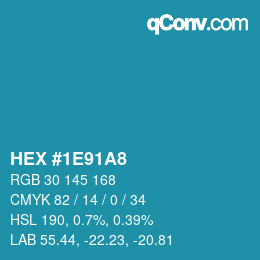Color code: HEX #1E91A8 | qconv.com