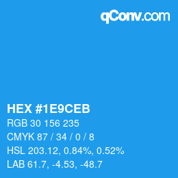 Código de color: HEX #1E9CEB | qconv.com