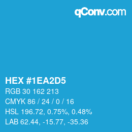 カラーコード: HEX #1EA2D5 | qconv.com
