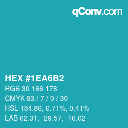 Color code: HEX #1EA6B2 | qconv.com