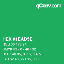 Código de color: HEX #1EAD5E | qconv.com