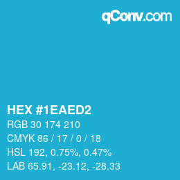 カラーコード: HEX #1EAED2 | qconv.com