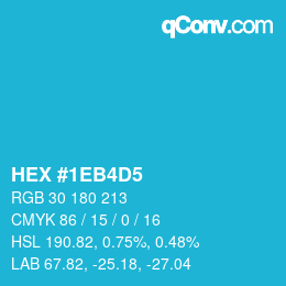Color code: HEX #1EB4D5 | qconv.com