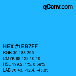 Color code: HEX #1EB7FF | qconv.com