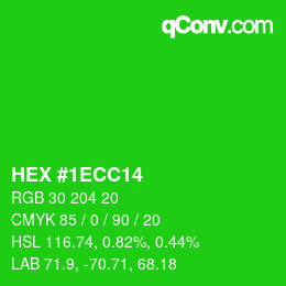 Color code: HEX #1ECC14 | qconv.com