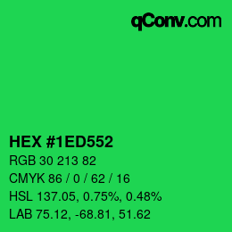 Color code: HEX #1ED552 | qconv.com