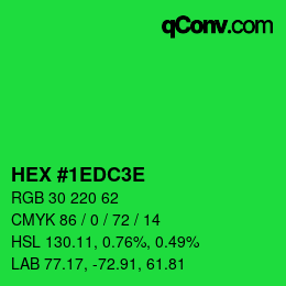 カラーコード: HEX #1EDC3E | qconv.com